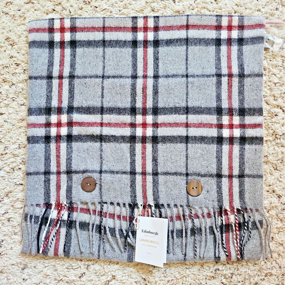 Edinburgh Scotland 100% Lambswool Thomson Grey Cushion Pillow Cover A06168 NEW